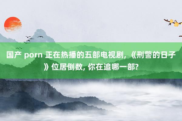 国产 porn 正在热播的五部电视剧， 《刑警的日子》位居倒数， 你在追哪一部?