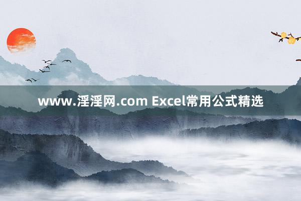 www.淫淫网.com Excel常用公式精选